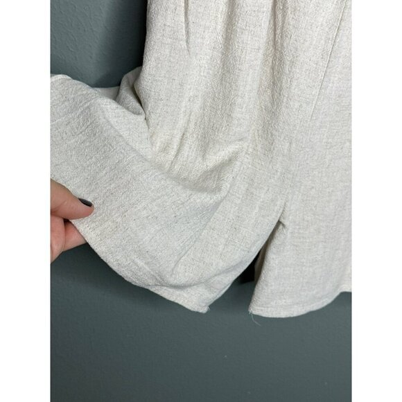 Chelsea & Violet Big Girls Large Linen Blend Shorts Romper Ruched Top Adjustable - Picture 3 of 12